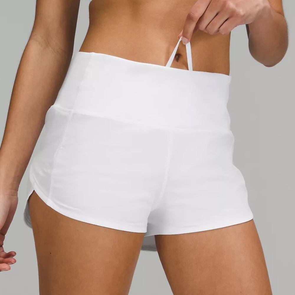 Lululemon Speed Up High-Rise Lined Short 2.5" in White